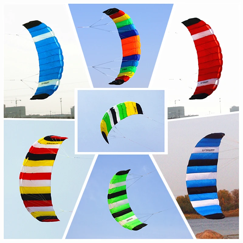 Бесплатная доставка двухлинейный трюковый воздушный змей Радужный большой