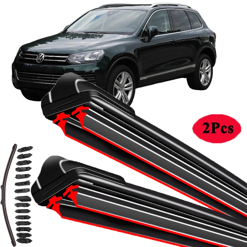 

Для VW Volkswagen Touareg 7P 7L Rline 2008 ~ 2018 щетки для лобового стекла, аксессуары для омывателя 2011 2012, передняя щетка стеклоочистителя автомобиля