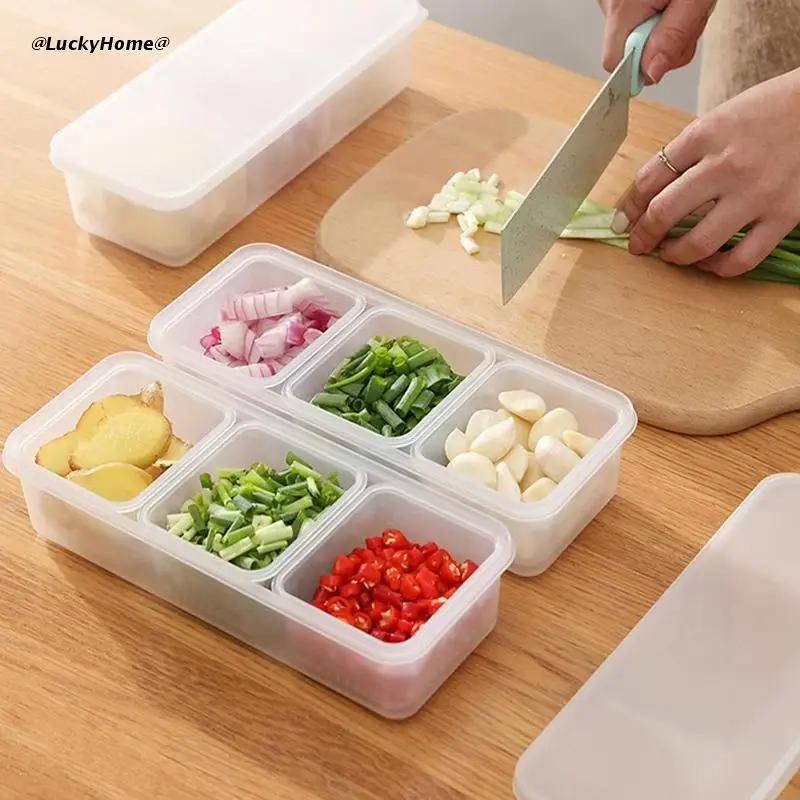 

Refrigerator Fresh-keeping Box Household Kitchen Three-grid Draining Onion Box