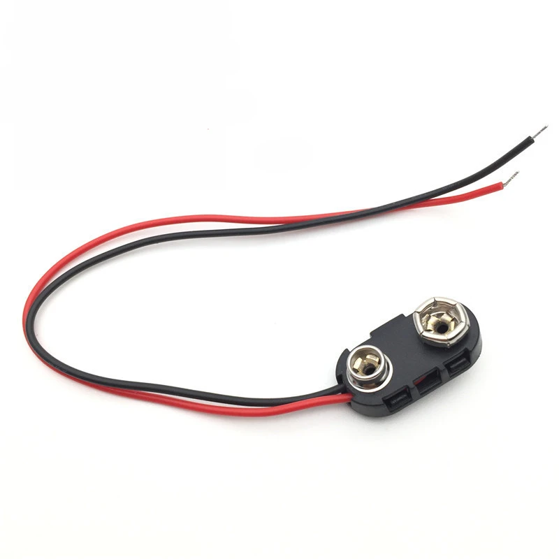 

Free shipping 100PCS 9V battery button lead wire 10cm