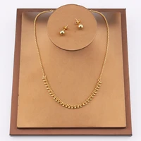 women multiple pendants necklace set fashion collarbone necklace golden chain choker ladies wedding party jewelry set