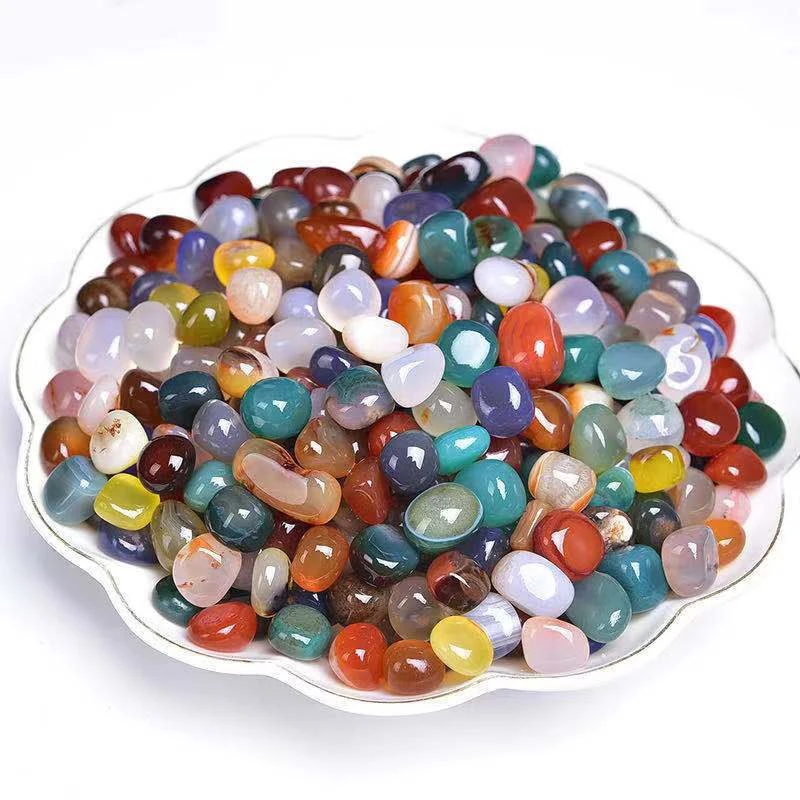 100% натуральный красочный гранулированный Агат хрустальный камень