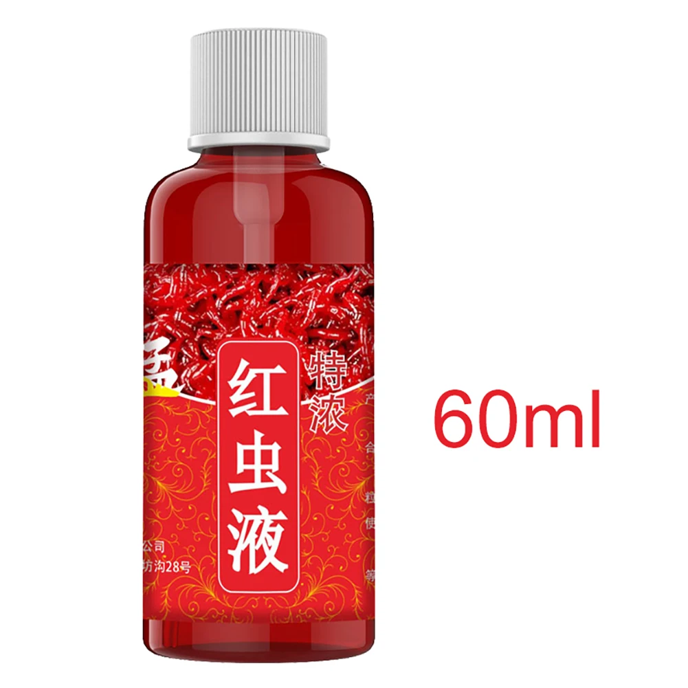 1-10PCS High Concentration Fish Bait 60ml Concentrated Red Worm Liquid Baits for Trout Cod Carp Bass Strong Attractant - купить по