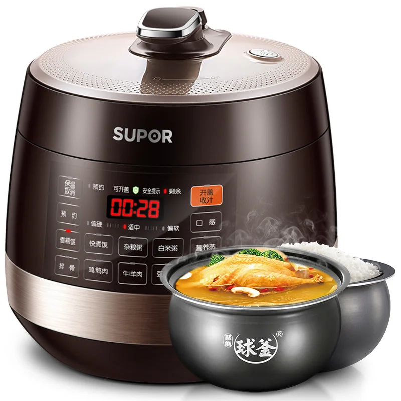 

Household Double Liner 6L s Smart Reservation Large Capacity Electric Pressure Cooker Rice