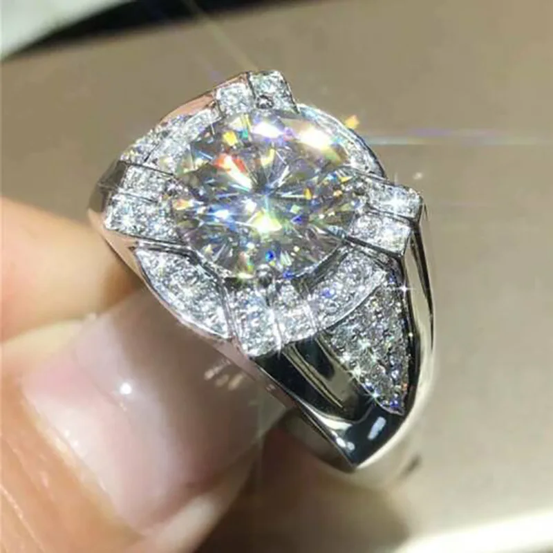 

Spring New Zircon Wedding Rings for Women European and American fashion imitation white gold jewelry