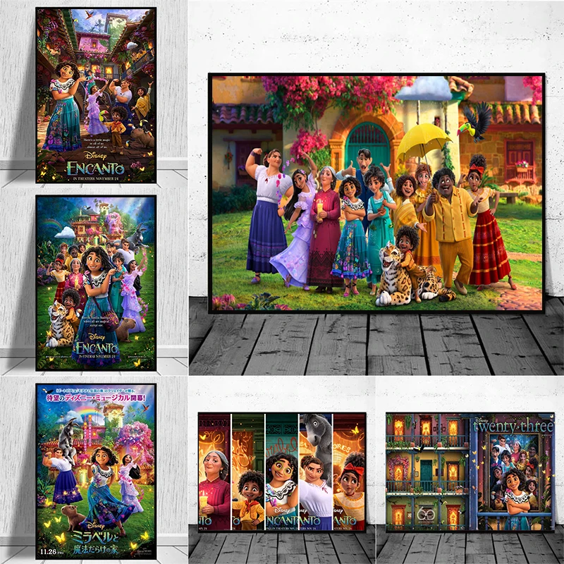 

Newest Disney Movies Encanto Canvas Painting Wall Art Cartoon Magic House Posters And Prints For Kids Living Room Home Decor