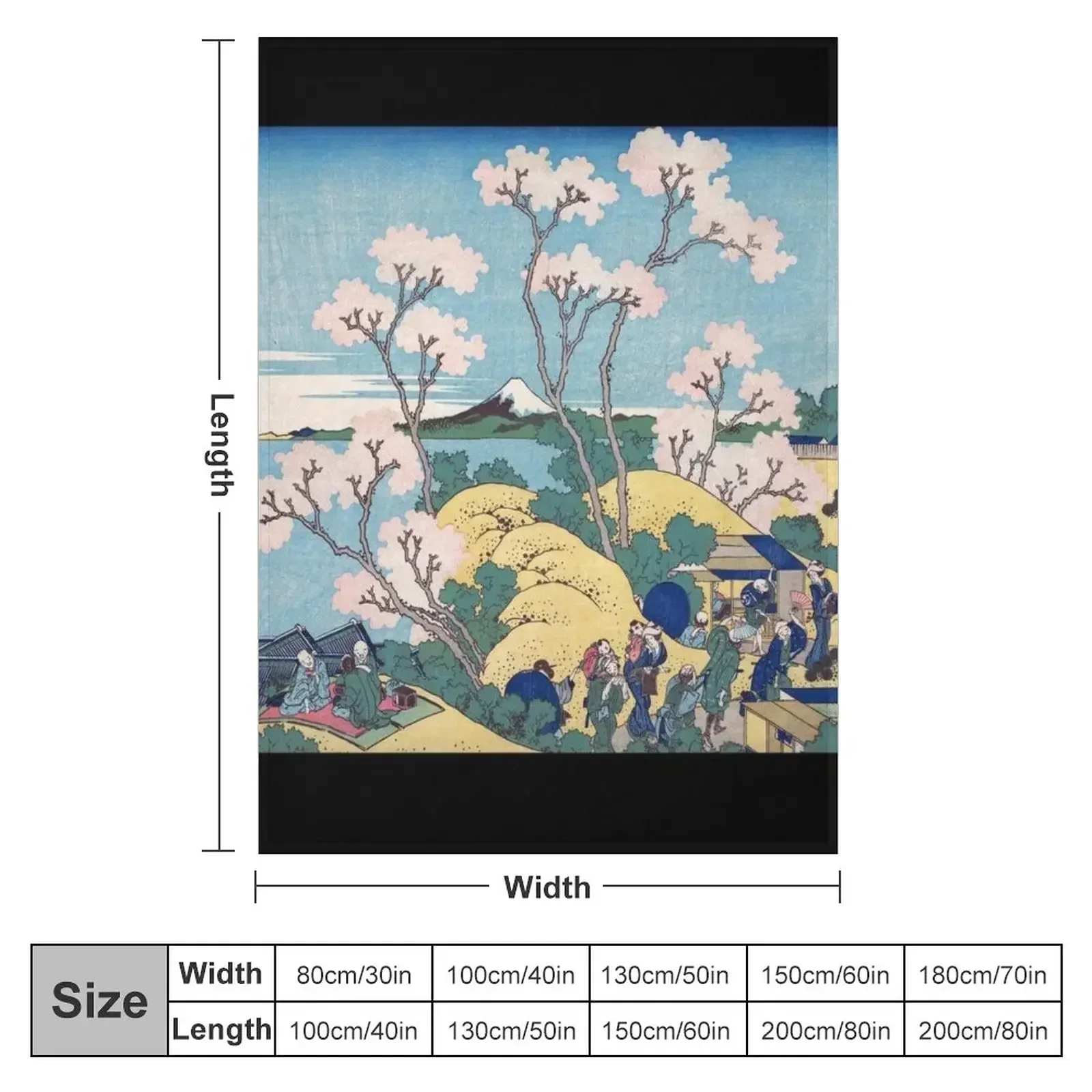 Фудзи из Gotenyama на Tō Cinaō в Shinagawa — Katsushika Hokusai Плед Спальный мешок кровать плед