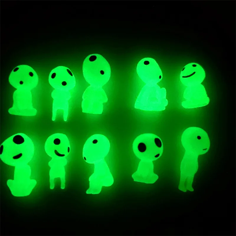 

10/20PCS Luminous Tree Elves Spirit Princess Mononoke Micro Landscape Figure Ornament Glowing Miniature Gardening Potted Decor