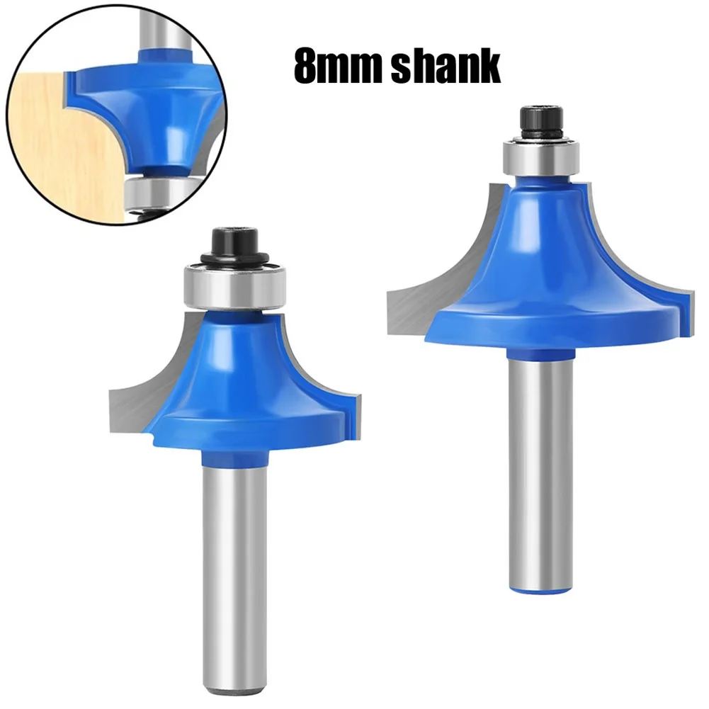 

1pc Corner Round Over Router Bit With Bearing Milling Cutter For Wood Woodworking Tool 8mm Shank Router Bit