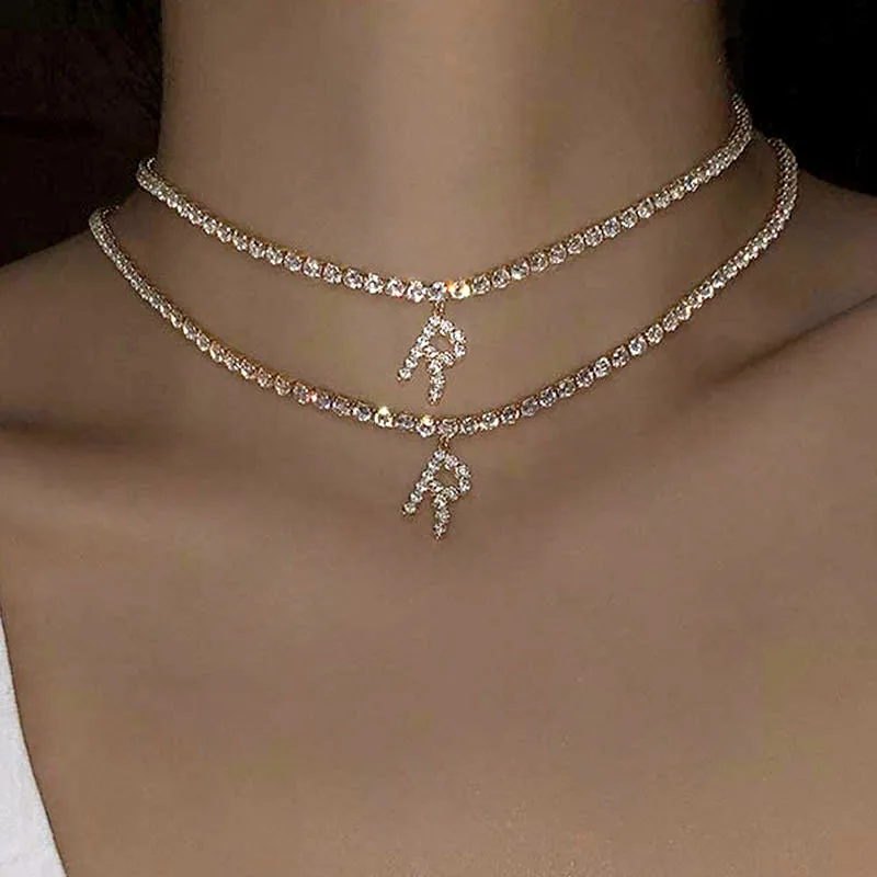 Ожерелье с подвеской в виде английского алфавита 26 дюймов | Украшения и