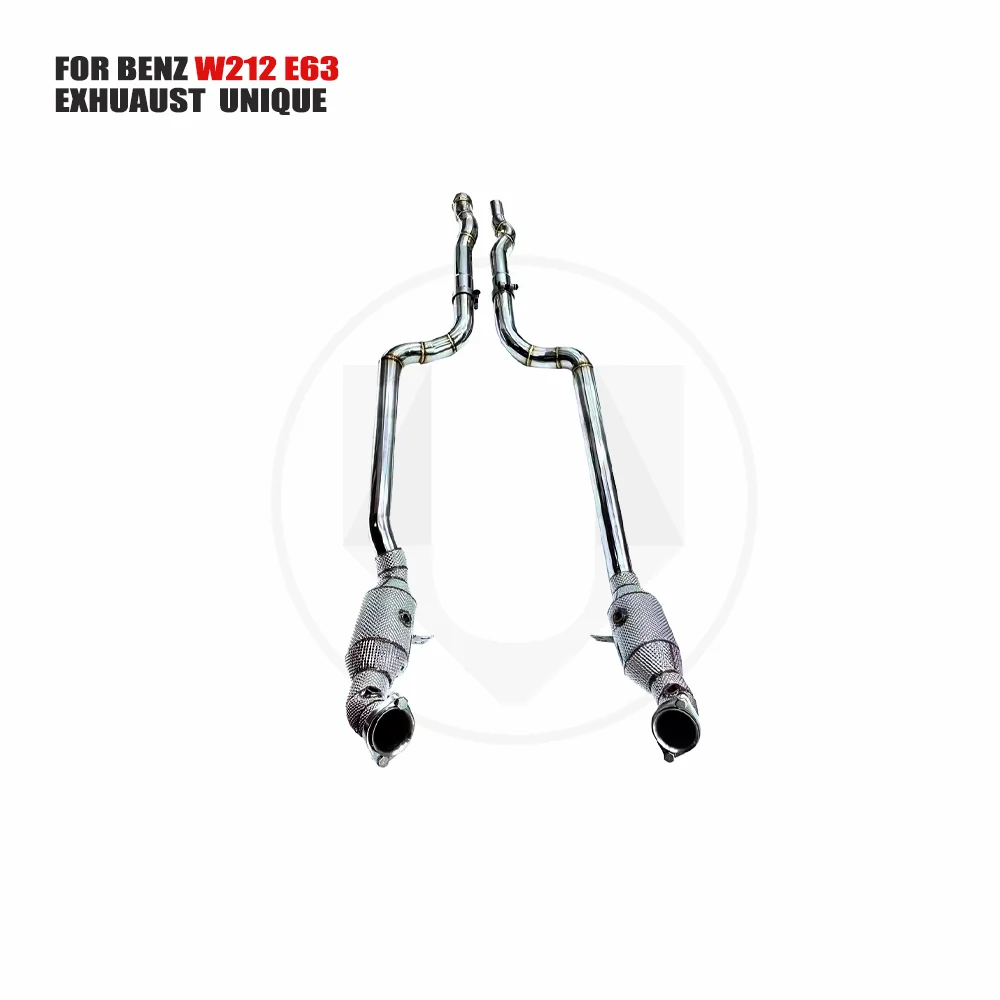 

UNIQUE Exhaust System High Flow Performance Downpipe for Mercedes Benz W212 E63S 2016-2018 With Catalytic Converter Header