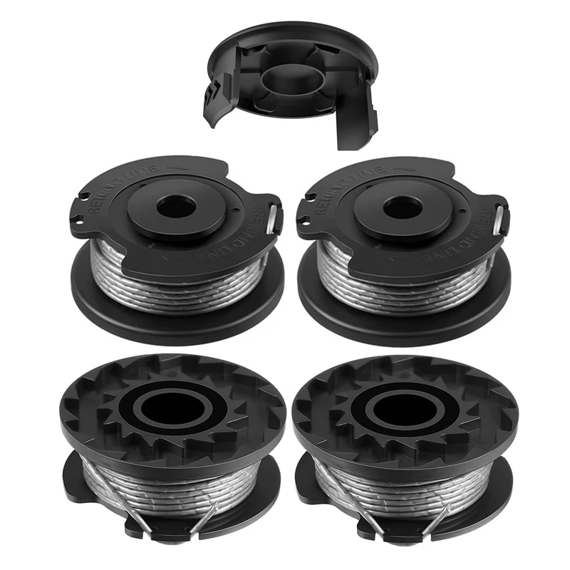 

4 Pack String Trimmer F016800569 Spool Line with F016F04557 Spool Cover for Bosch EasyGrassCut ART 23SL 26SL Replacement