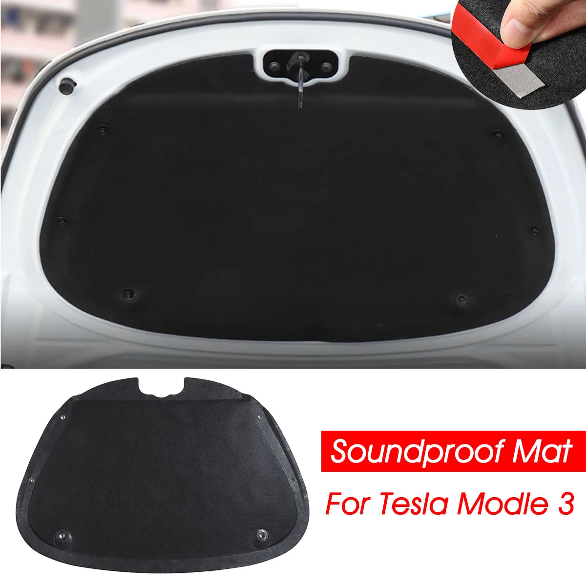 

Звукоизоляционная хлопковая Противоударная пластина для багажника автомобиля, звукоизоляционная защитная накладка для Tesla Model 3