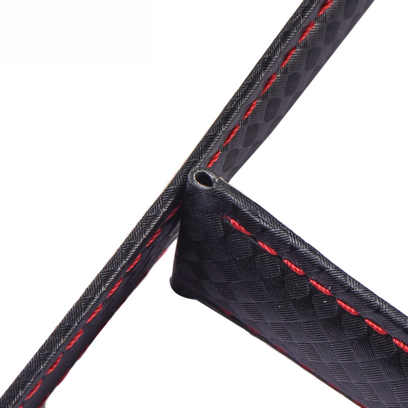 For TAG heuer watchband Carbon fiber texture cow leather bottom BLACK RED wristband men's strap 20mm 22mm with folding buckle
