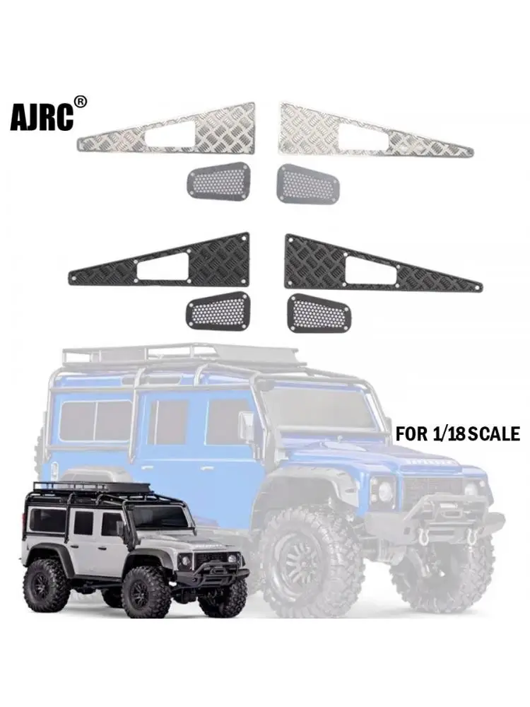 

TRX4-M Metal Stainless Steel Hood Skid Plate Decorative Sheet for 1/18 RC Crawler Car Trax/as TRX-4M Defender Upgrade Parts