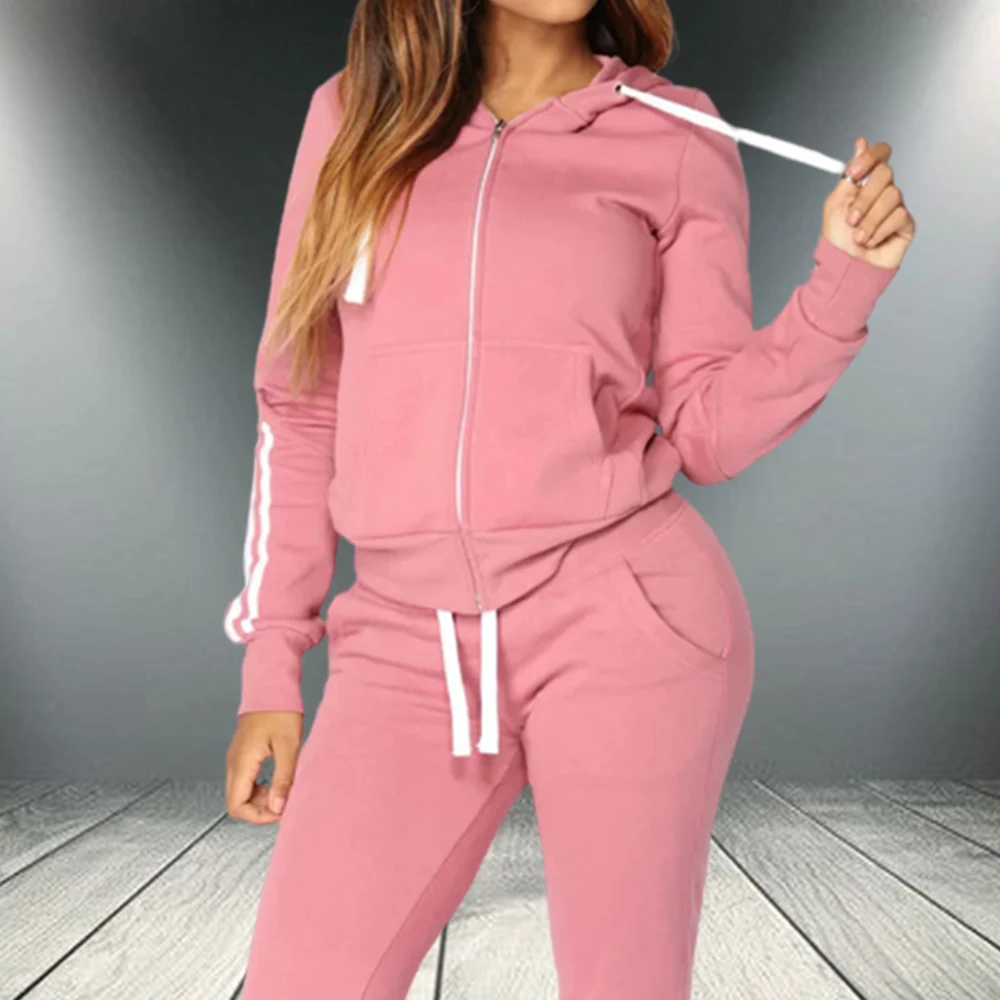 

Женский спортивный костюм из 2 предметов, свитшот на молнии и брюки с принтом Love, повседневные женские спортивные костюмы, толстовки, спортивная одежда, осень-зима