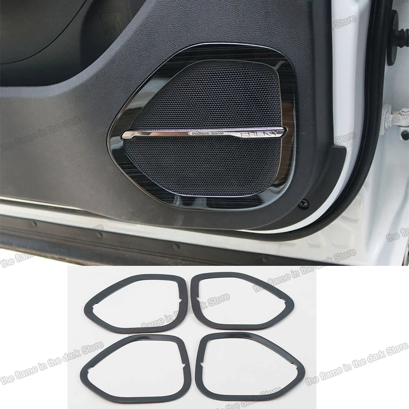 

Lsrtw2017 для Chery Tiggo 8 Автомобильная звуковая дверь динамик рамка Отделка Декоративные аксессуары для интерьера 2018 2019 2020 Автомобильная наклейка