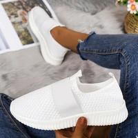 2022 new summer fashion candy color sport shoes running walking mesh breathable slip on flats ladies casual shoes large size 43