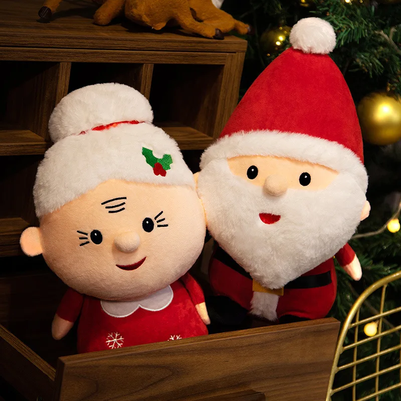 

23-50cm Lovely Santa Claus Elk Snowman Plush Toys Cartoon Stuffed Animal Doll Christmas Gifts For Children Kids Home Decoration