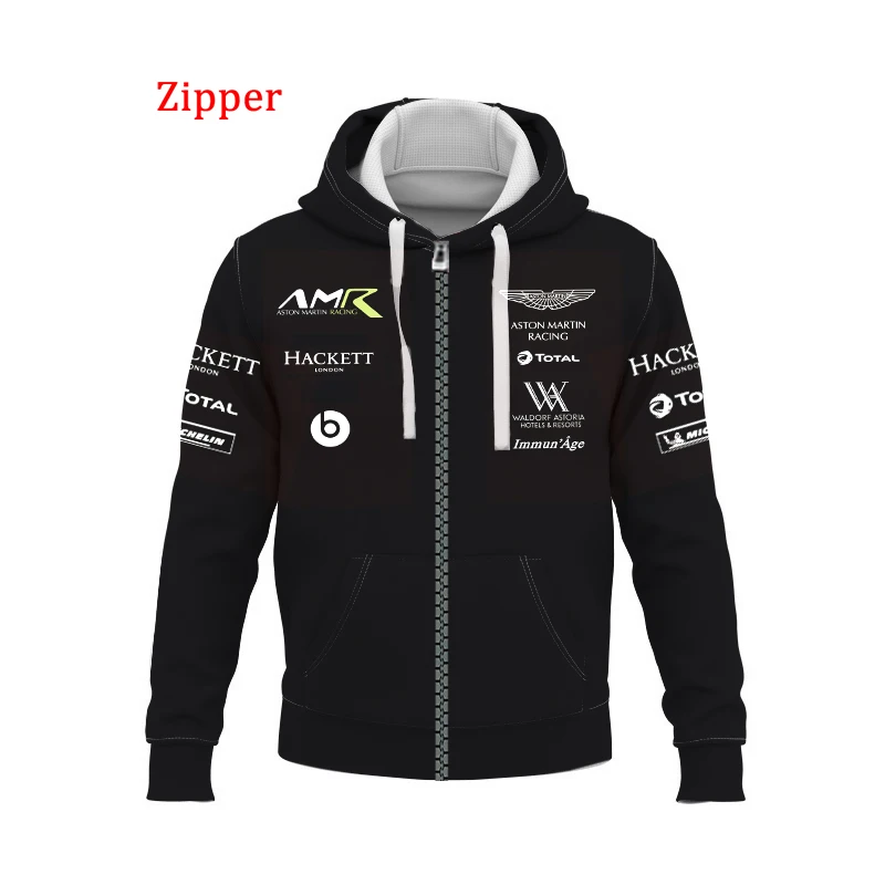 

Hot Selling New F1 Formula One Aston Martin Team Zipper Pullover Fashion 3D Printing Long Sleeve Outdoor Sports Casual Sweatshir