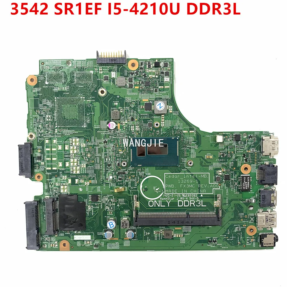 13269-1 для Dell Inspiron 3542 CN-06YPRH 06YPRH 6yprh SR1EF I5-4210U DDR3L, материнская плата для ноутбука, ПК, системная плата 100% протестирована