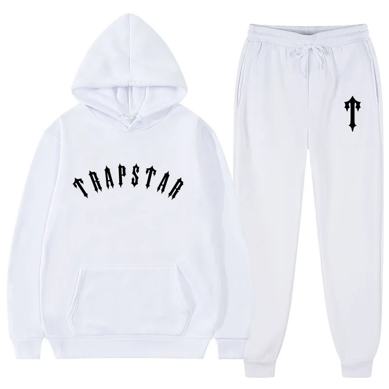 

Trapstar Hoodies Tracksuit 2 Piece Set Sweatshirt+joggers Men Women Sportwear Trend Brand Logo Gradient Print Fashion Streetwear