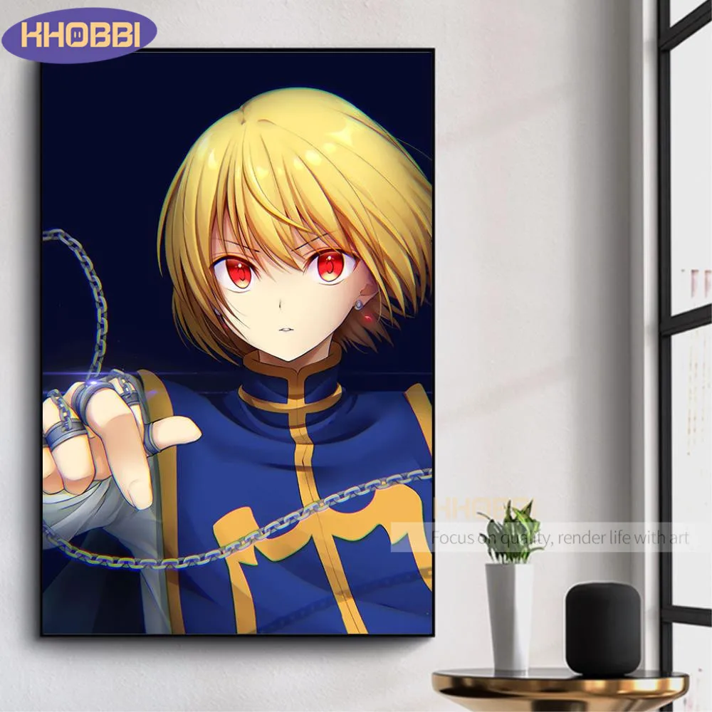 

Художественные постеры HUNTER×HUNTER Kurapika 5d, Алмазная мозаика, вышивка, полная картина со стразами, искусство на стену, подарок, аниме, Декор, комнатное настенное искусство