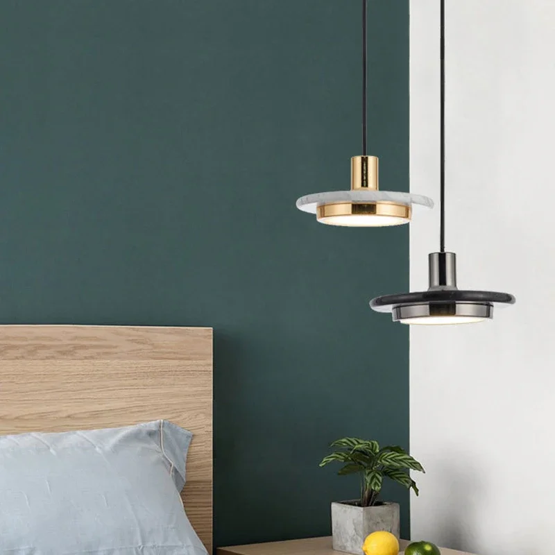 Креативный мраморный подвесной светильник для столовой кухонный скандинавский