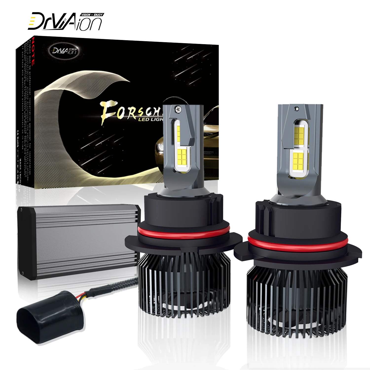 

2x 9004/HB1 9007/HB5 9008/H13 LED Headlight Bulbs LED Headlights,6000K Cool White LED Headlight Conversion Kit IP68 Waterproof