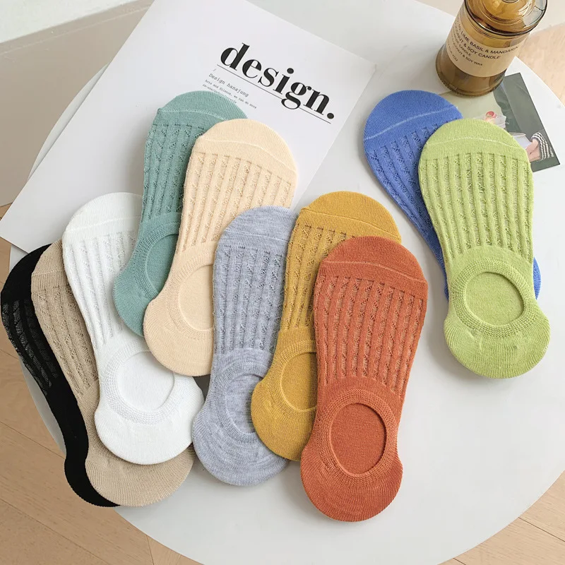 

Sock Slippers Women's Socks Low Tube Boat Socks Fashion Solid Color Women's Socks Breathable and Comfortable Indoor Floor Socks