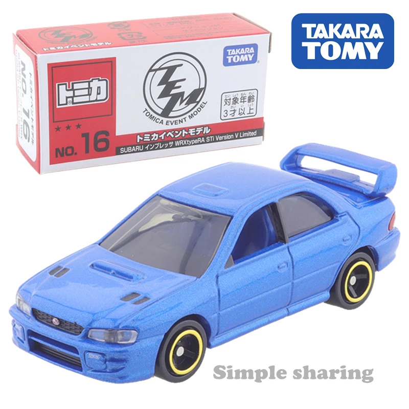 

Takara Tomy Tomica Event Model Exclusive Diecast Model Car No.16 SUBARU WRX TypeRA STI