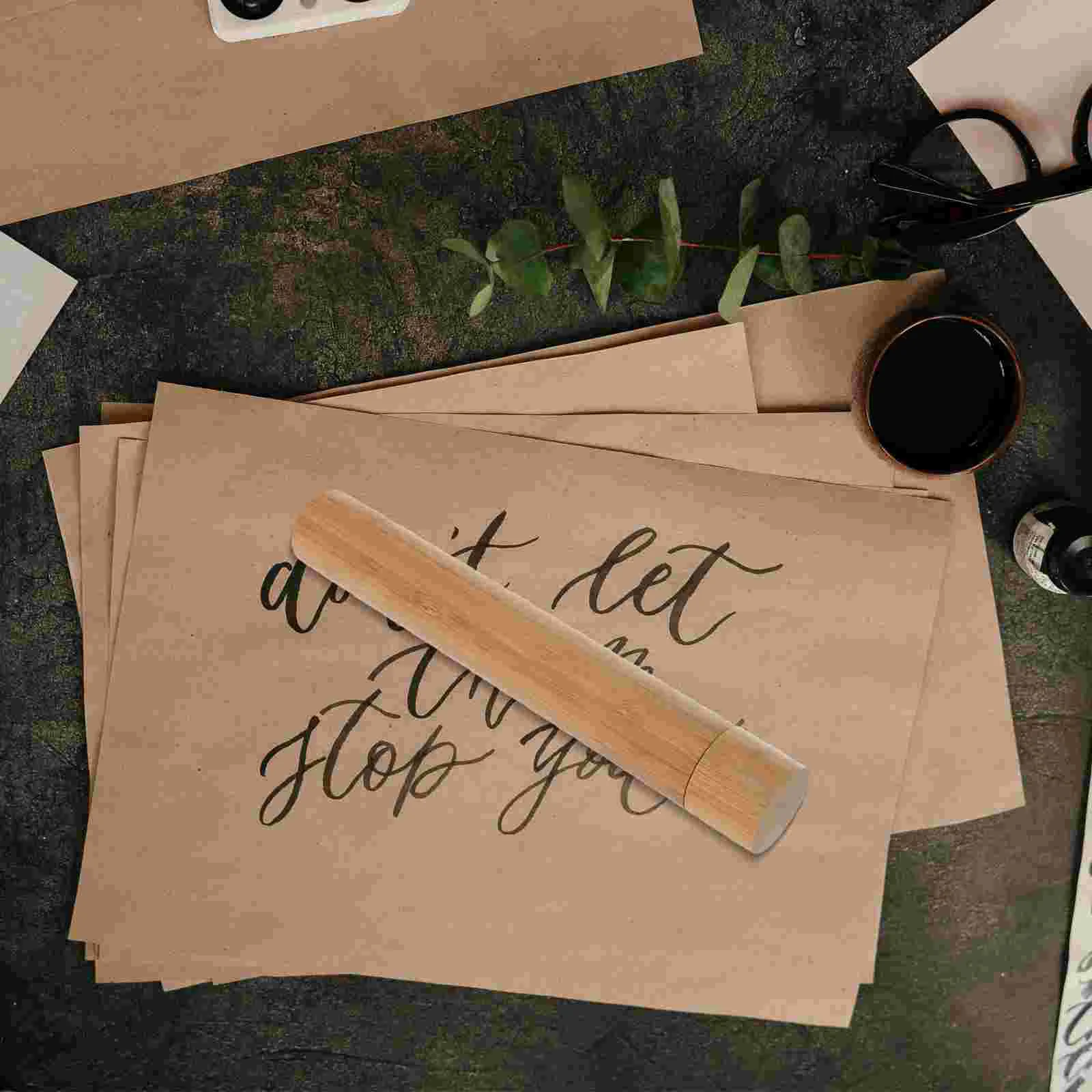 Бамбуковая трубка для хранения бумажный плакат чертежный рисунок многоразовые