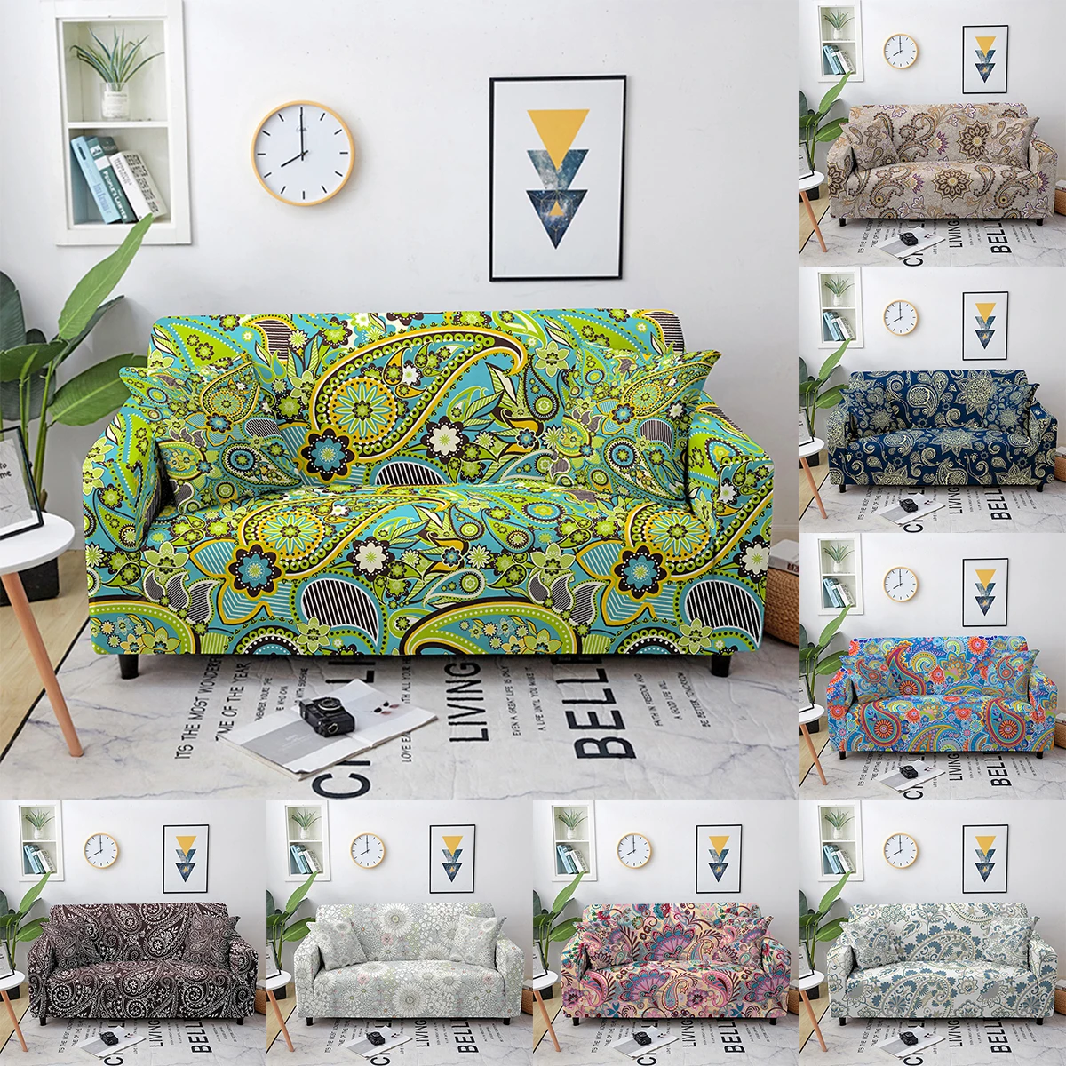 

3D Mandala Printed Sofa Covers Elastic Bohemia Couch Cover 1/2/3/4 Seats L Shaped Sofa Case Armchair Cover for Living Room
