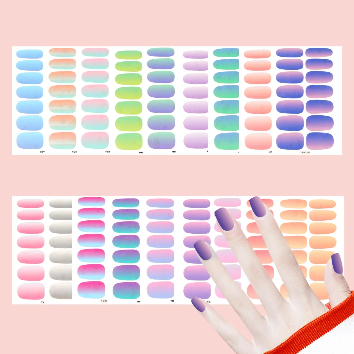 14 наконечников полное покрытие наклейки для ногтей украшения дизайнерские