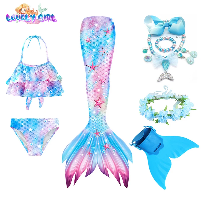 

Женский костюм русалки с моноластом, летний костюм русалки, плявечерние ное платье для девочек, подходит для купания и косплея, подарок на д...