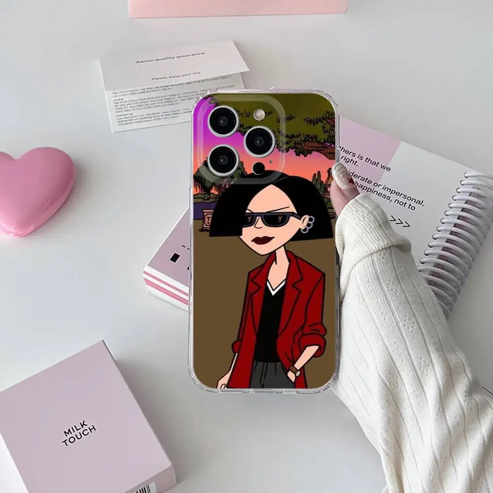 Фото Humor D-Daria Morgendorffer Прозрачный защитный чехол для телефона iPhone 11, 12, 13, 14, 15, 16, 17 Pro Max Plus Air Mini №3