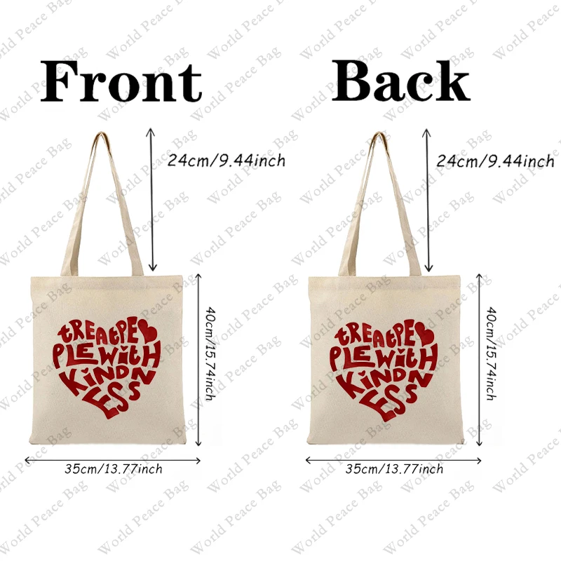 1 шт. большая Холщовая Сумка-тоут с рисунком доброго человека