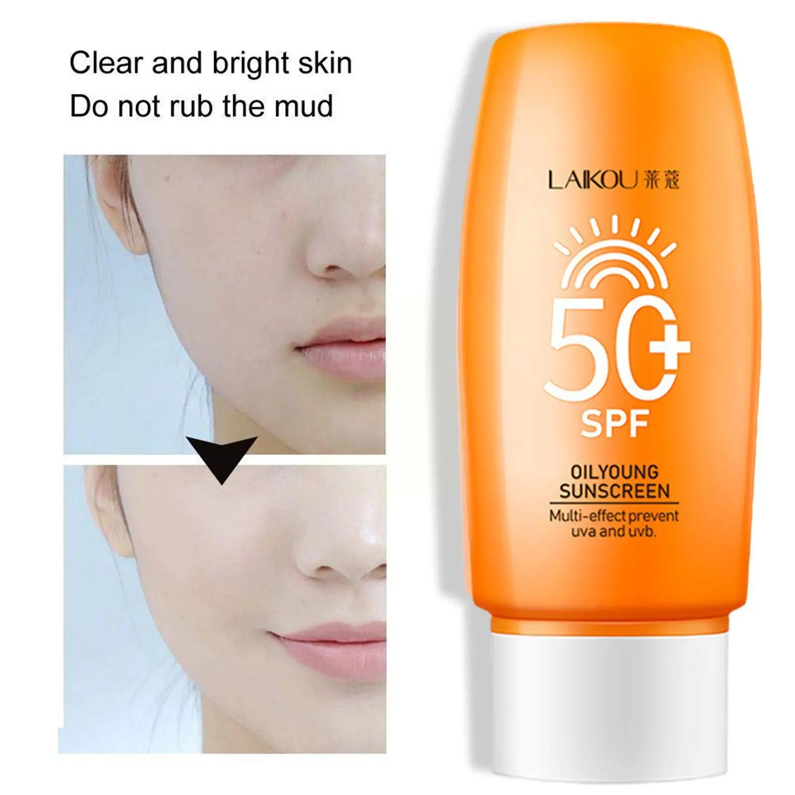 

50g Summer Face Sunscreen Women Facial Body Whitening Sunblock Oil-control Moisturizing Skin Care