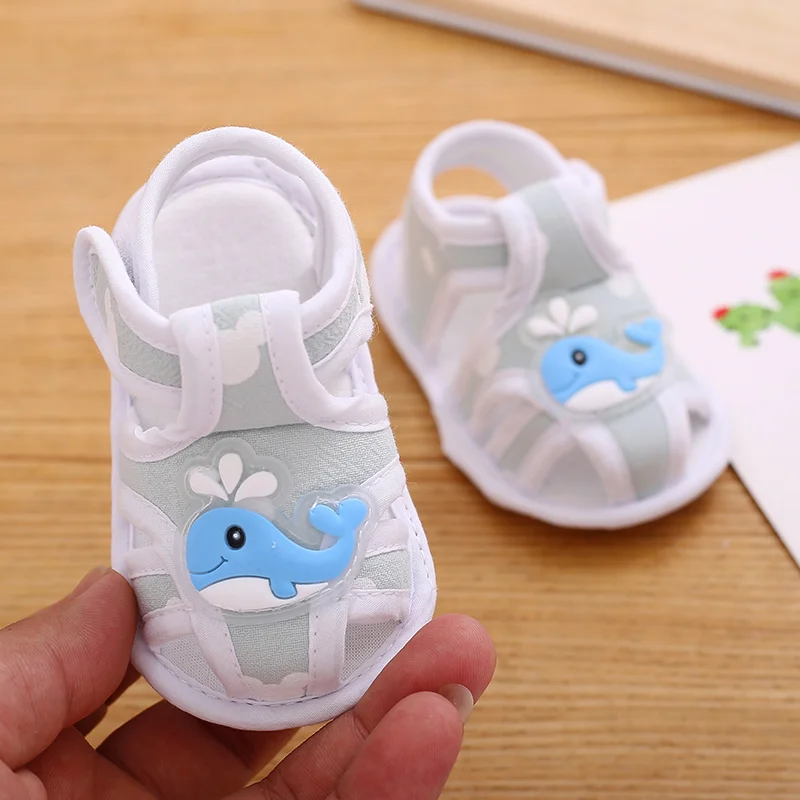 

0-1 Years Old Baby's Shoes Baby Soft Bottom Toddler Shoes Summer Men's and Women's Baby Cloth Shoes Non-Slip Breathable