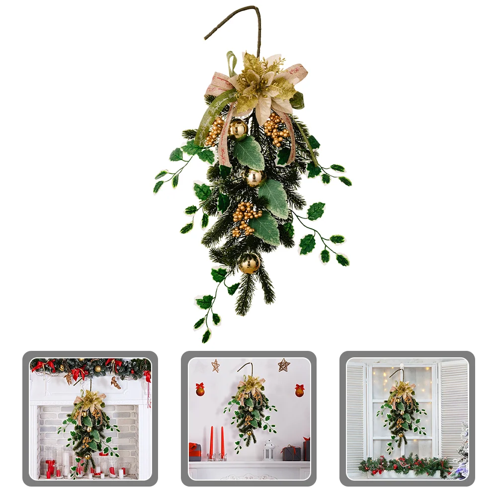 

Рождественский Декор, Висячие перила, гирлянда, КАПЛЕВИДНАЯ лестница, вверх дном стене