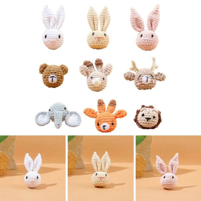 

DIY Baby Pacifier Chain Accessory Cotton Infant Teething Relief Teether Toy Cartoon Animal Chewable Toy Newborns Gift