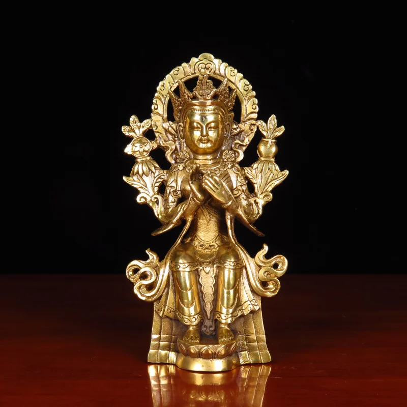 

Tantra Tibetan Buddha Pure Copper Strong Buddha Future Buddha Tantra Maitreya Buddha Buddha Ornament Small Worship