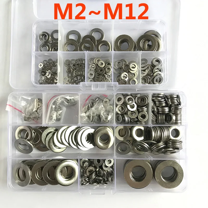 

635/200pcs Stainless Steel Sealing Solid Gasket Washer M2 M2.5 M3 M4 M5 M6 M8 M10 M12 Sump Plug Oil For General Repair Seal Ring