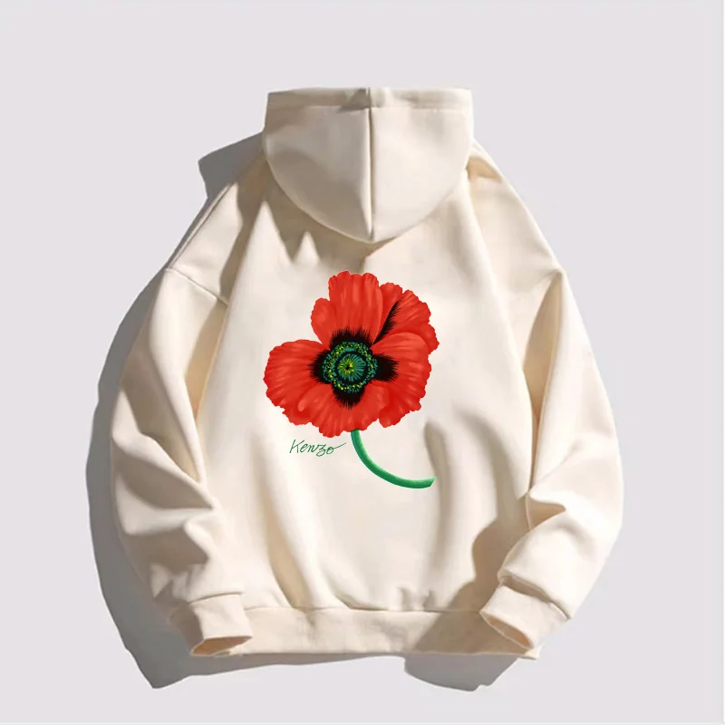 

Retro hooded hip hop long sleeve round neck street style fashion women's cotton street wear long sleeve hoodie