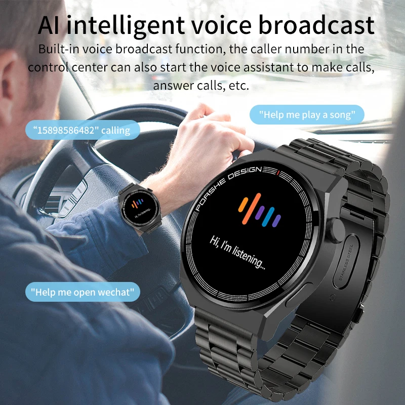Смарт-часы LIGE мужские водонепроницаемые с сенсорным экраном и поддержкой Bluetooth -