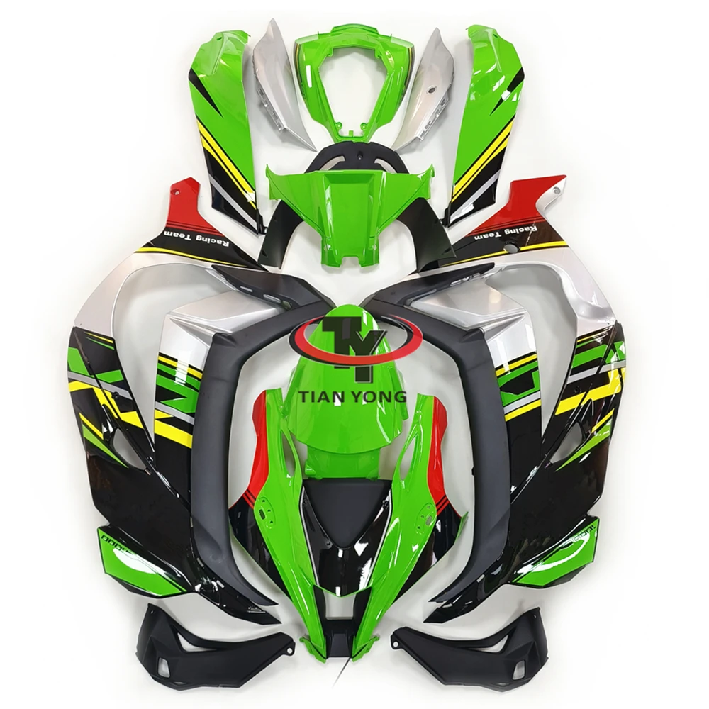 Градиентные буквы с зеленым и серебряным принтом для ZX10R 2016 2017 2018 2019 ZX 10R полный