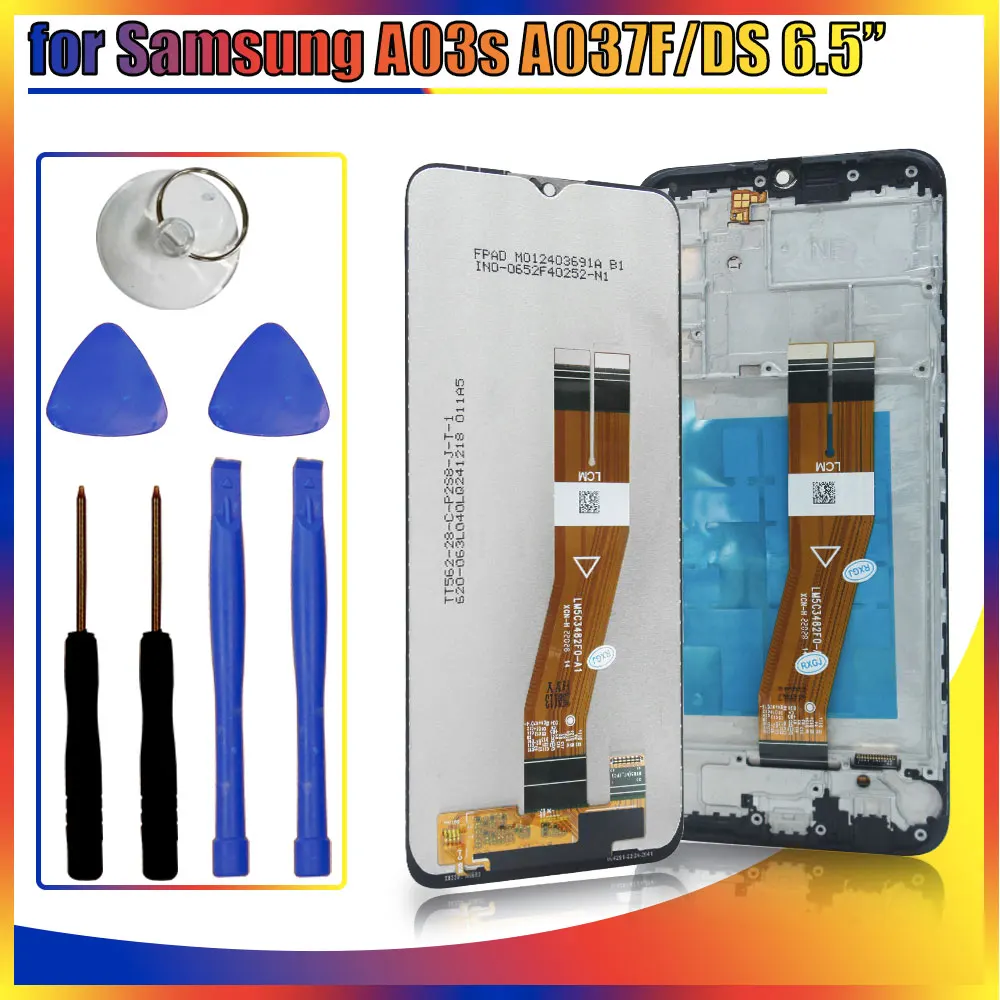 6 5 &quotдля Samsung Galaxy A03s A037F A037M ЖК-дисплей с заменой сенсорного экрана и дигитайзером