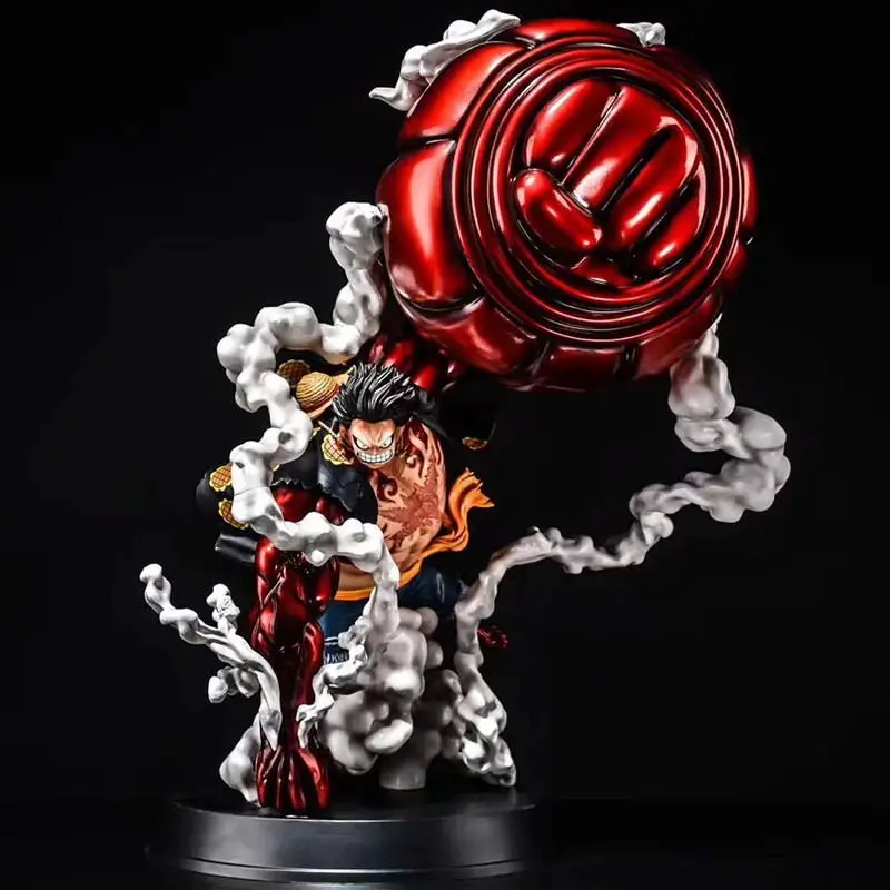 

23-28CM Hot New One Piece Gear Fourth Luffy Figure Snake Man Luffy Monkey D Luffy Figurine Gear 4 luffy Statue Collection Toy