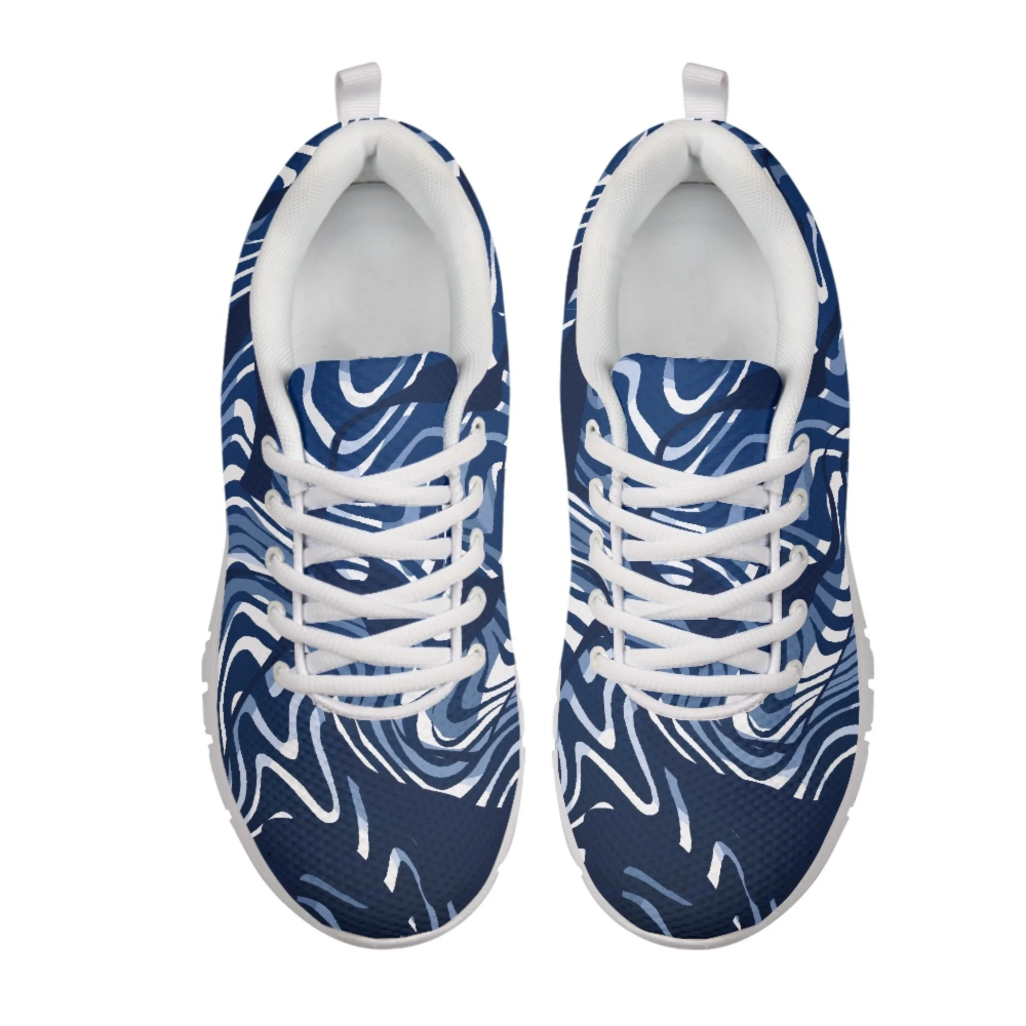 Yikeluo Men Shoes Luxury Brand High Quality Flats Shoes Casual Male Air Mesh Light 3D Print Women's Lace Up Sneakers Zapatilla