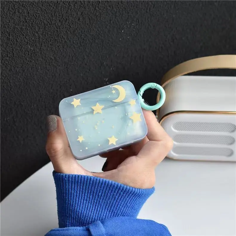 Модный силиконовый чехол Snow Mountain Moon для Apple Air Pods 1, 2 Pro, сумка, аксессуары для беспроводных наушников, чехол для Airpod 3 2021 (art.: 3920bce149ebf) - 3920bce149ebf